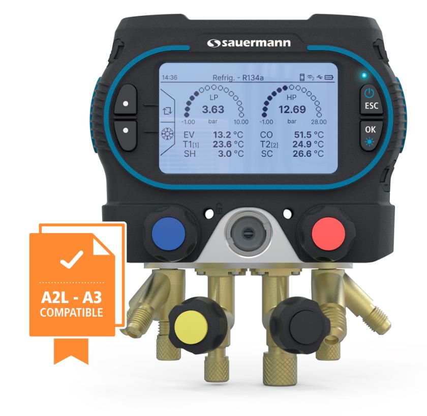 Kimo/Sauermann Si-RM450 Smart 4-vägs manifoldset 6