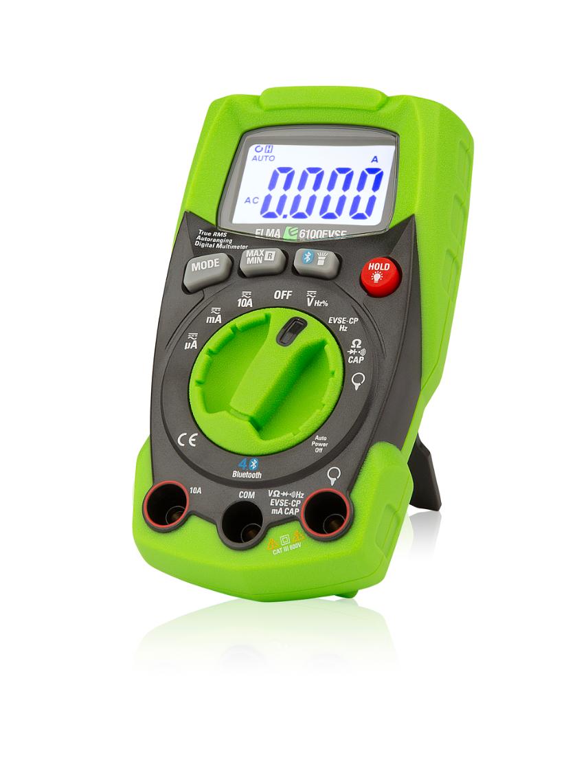 Elma 6100EVSE multimeter med BT och CP EVSE-avläsning