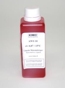 Kimo/Sauermann AWS10. Vätska till u-rör. 0,87 kg/dm³. Röd.
