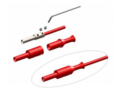 Säkerhetsbananbussning - 1063, röd